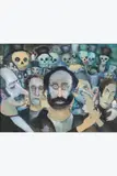 Hommage à James Ensor by Marcel Marceau, Gouache et aquarelle sur papier, sold Feb 2025
