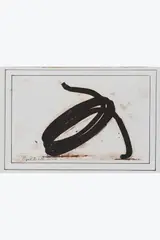 Ligne indéterminée by Bernar Venet, Collage, fusain et crayon sur carton, sold Feb 2025