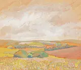 Landschaft by Alphonse Lanoë, gouache, offered Sep 2016