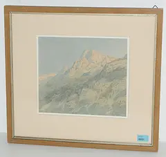 Bergspitzen im Morgenlicht by Edward Theodore Compton, watercolor, offered Sep 2016