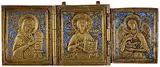 Russisch, um 1800 by Metallikone "Triptychon", bronze, sold Sep 2016