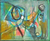 Ohne Titel, 1995 by Serge Brignoni, acrylic, sold Sep 2016