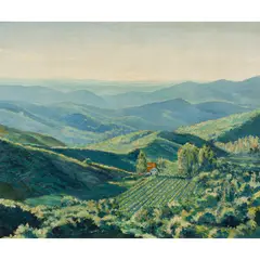 Hidden Valley by Harry A. Dworkin, 1942, oil on canvas, sold Dec 2023