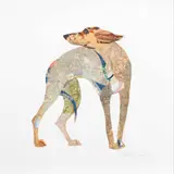 Wee Pet Too by Peter Clark, 2008, collage on paper, sold Dec 2023