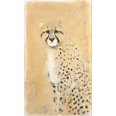 Cheetah by Bryan Wilson, 1980, oil on canvas, sold Dec 2023