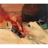Untitled by Alexander Nepote, mixed media on masonite, sold Dec 2023