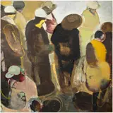 Untitled (Figures) by Frank Troia, 1995, oil on canvas, sold Dec 2023