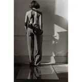 Untitled (Woman with Suspenders) from Dreamers portfolio by Marsha Burns, silver gelatin print, sold Dec 2023