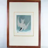 Large Offset Color Lithograph by Marsh Tern, Marsh Tern is a large color photo lithograph of plate 410 fr, sold Jul 2024