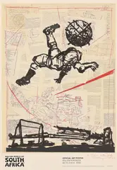 Bicycle Kick by William Kentridge, giclée print, sold Nov 2025