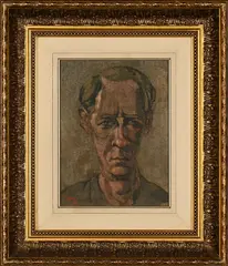 Self Portrait by Gregoire Boonzaier, oil on canvas, sold Nov 2025