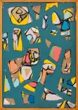 Abstract Expressionist Composition by Joseph F. Stapleton, Oil on Canvas, sold Apr 2025