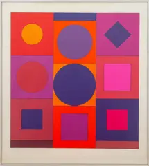 Granat by Victor Vasarely, Screenprint in Colors, sold Apr 2025