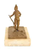 Native American Figure by Carl Kauba, 1903, Bronze Sculpture, sold Apr 2025