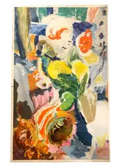 Flowers by London Underground poster.- Hitchens, lithograph, offered Aug 2022