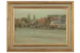 Untitled by Paul Eamon, oil on board, offered Aug 2022