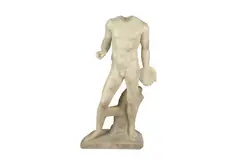 A discobolus statue by Pure White Lines, bronze, offered Jul 2022