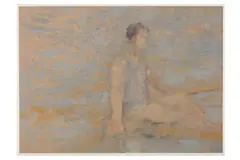 Untitled by Bernard Myers, oil on paper, offered Jul 2022