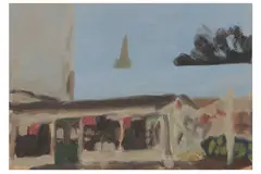 Untitled by Danny Markey, oil on board, offered Jul 2022