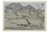 Untitled by Bernard Myers, oil on paper, offered Jul 2022