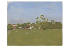 Untitled by Danny Markey, oil on board, offered Jul 2022
