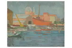 R.a. (1904-1966) by Edward Le Bas, oil on canvas, offered Jul 2022