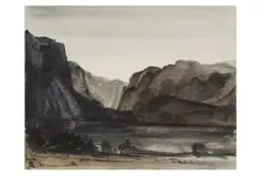 Untitled by Allen Freer, ink and watercolour, offered Jul 2022