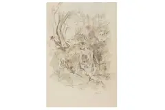 Untitled by Allen Freer, ink and watercolour, offered Jul 2022