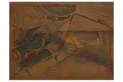 Untitled by Adrian Heath, linocut, offered Jul 2022