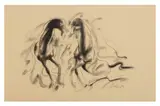 Untitled by Sunil Das, charcoal, offered Jun 2022