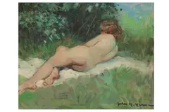 Untitled by Jules Rene Herve, oil on canvas, offered Jun 2022