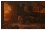 Untitled by Alphonse Legros, oil and pencil on card, offered Jun 2022