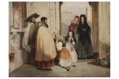 Untitled by John Frederick Lewis, oil on canvas, offered Jun 2022