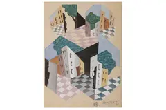 Untitled by Léopold Survage, gouache and pencil, offered Jun 2022