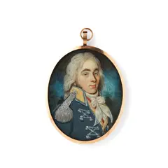 Portrait of an officer of the 12th Light Dragoons by William Denton, 1794, Watercolour on ivory, offered Mar 2020
