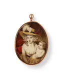 Portrait of Lady Lucy Digby and child seated on a chaise-longue by Peter Paillou, 1786, Watercolour on ivory, sold Mar 2020