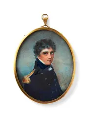 Portrait of a Naval officer by Anne Mee, Watercolour on ivory, offered Mar 2020