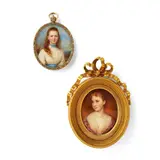 Portrait of Mrs R by Reginald Easton, 1840, watercolor, offered Mar 2020