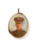 Portrait of a young officer by Margaret Dovaston, 1917, Watercolour on ivory, sold Mar 2020