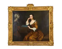 Portrait of Lady Margaret Herbert (d by Enoch Seeman, Oil on canvas, sold Mar 2020
