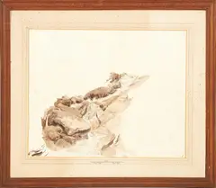 And Thomas Daniell R by William Daniell, Pencil and brown wash, sold Mar 2020