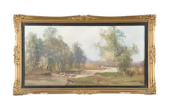 Dee Side Ballitea; A river landscape Watercolour, a pair Both signed and inscribed lower left, the latter illegibly Each 34.5 x 69cm (13½ x 27 in.) (2) by John Faulkner, Watercolour, a pair Both signed and inscribed lower left, the latter illegibly Each, offered Feb 2020