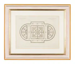 A group of four bookplate engravings of ceiling designs by Architecture. Adam, print (other), sold Jan 2020