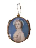 Portrait of a young lady supposedly Lady Anne Hamilton by Gervase Spencer, 1749, Watercolour on ivory, sold Jan 2020