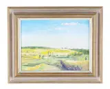 The Farm by Paul Brown, Oil on board, inscribed with title to backboard, offered Dec 2019