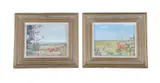 Flowers by the Field by Paul Brown, Oil on board Each signed lower left, with artist's label attached verso, offered Dec 2019