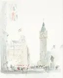 Royal Wedding by Hugh Casson, Watercolour and pen, offered Dec 2019