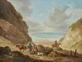Heading home with the day's catch Oil on canvas Signed with initials lower right 71 x 91cm (27¾ x 35¾ in.) by George Morland, Oil on canvas, sold Dec 2019