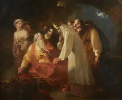 David declaring his will that Solomon should succeed him to Za by William Hamilton, Oil on canvas, offered Dec 2019