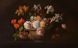 Still life of flowers in a vase by Jakob Bogdani, Oil on canvas, in a carved frame, offered Dec 2019